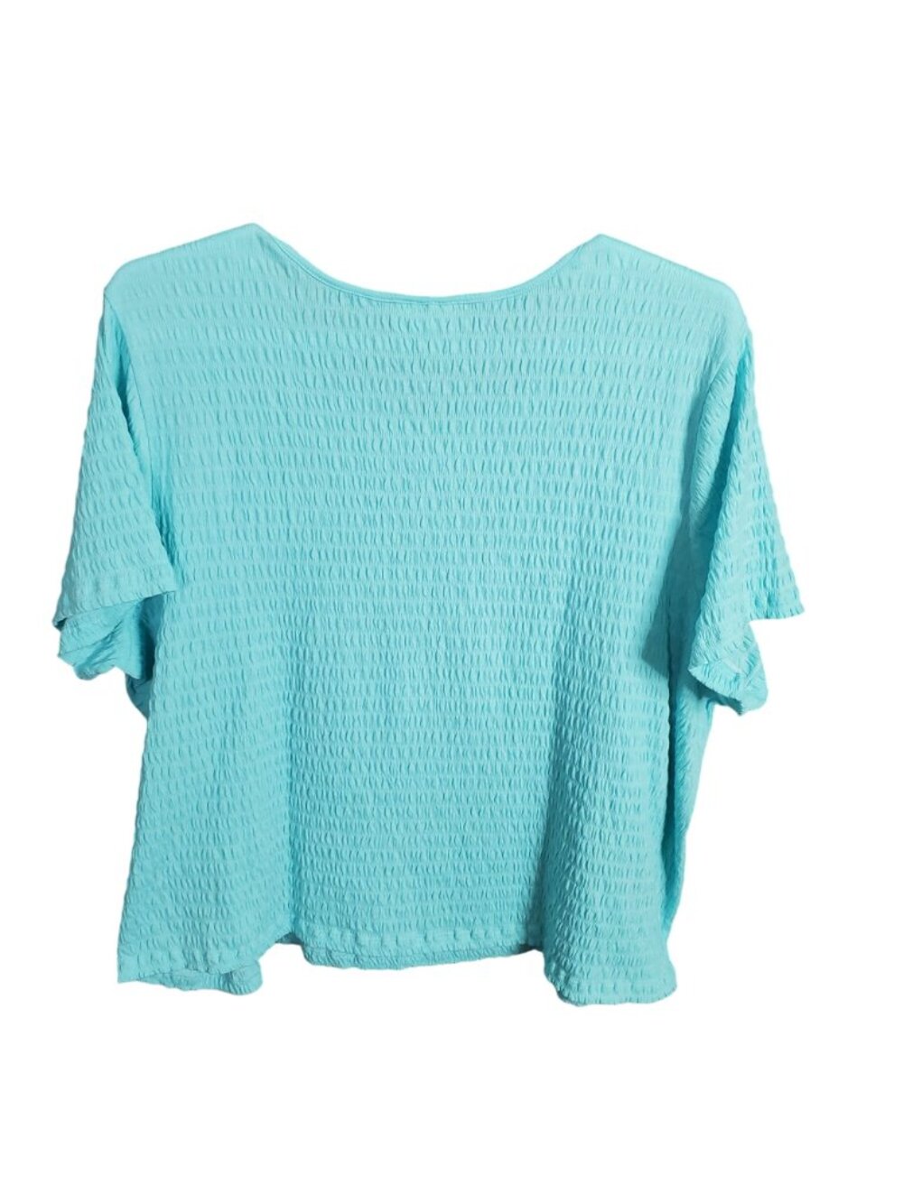 Norm Thompson Womens Size 3X Top Smocked Textured Pullover Lightweight Casual - Picture 2 of 8